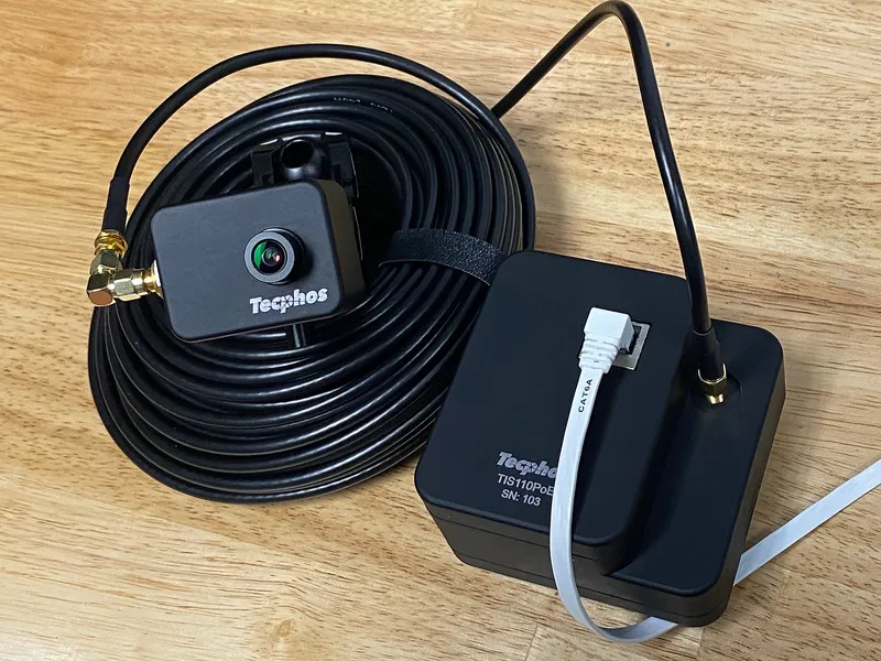 Intrinsically Safe Camera System — safe-area barrier, remote sensor, and coax interconnect