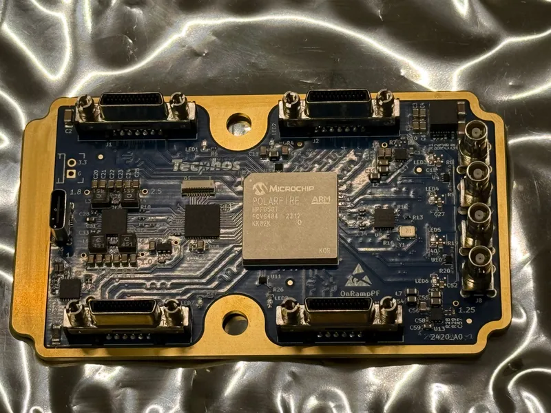 Microchip PolarFire FPGA board with Camera Link SDP and CoaXPress connectors